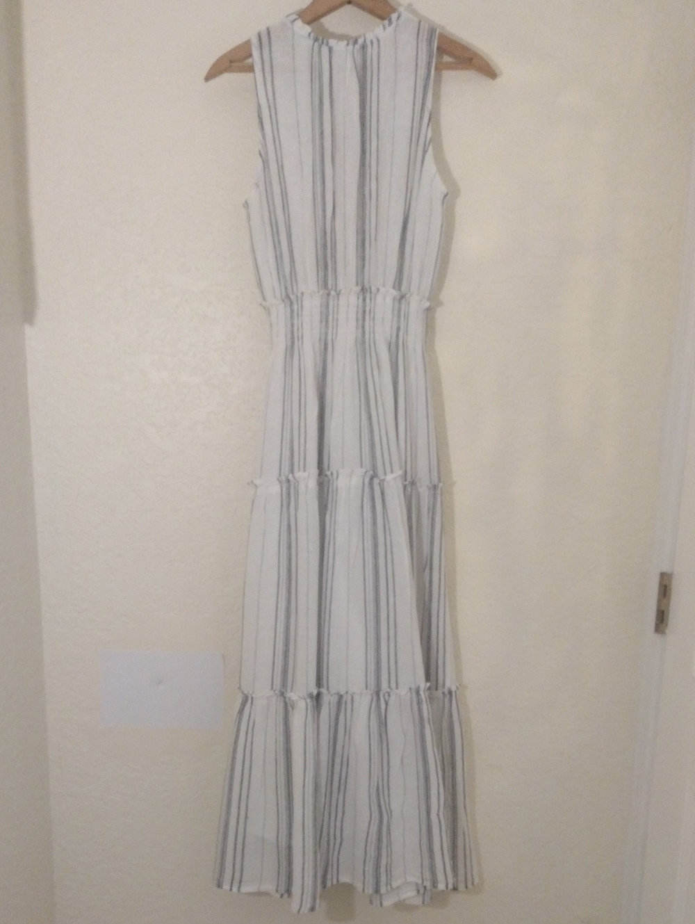 Rails Loulou Striped Sleeveless Linen Blend Maxi Dress Coastal Resort Summer - Picture 12 of 13